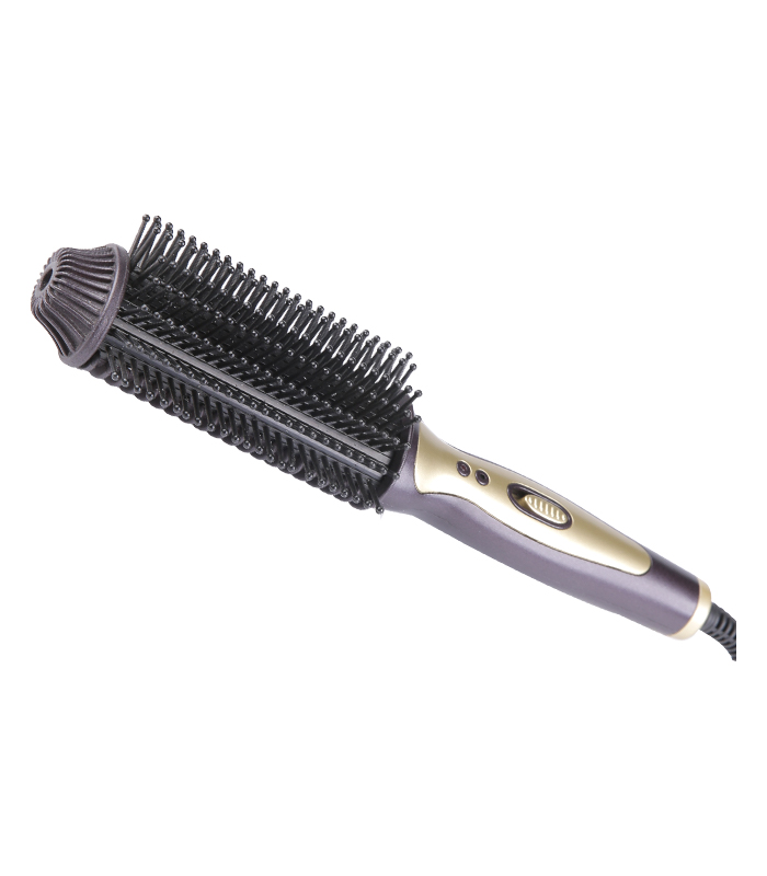Peigne électrique à revêtement céramique, brosse à lisser les cheveux, ZR-070B